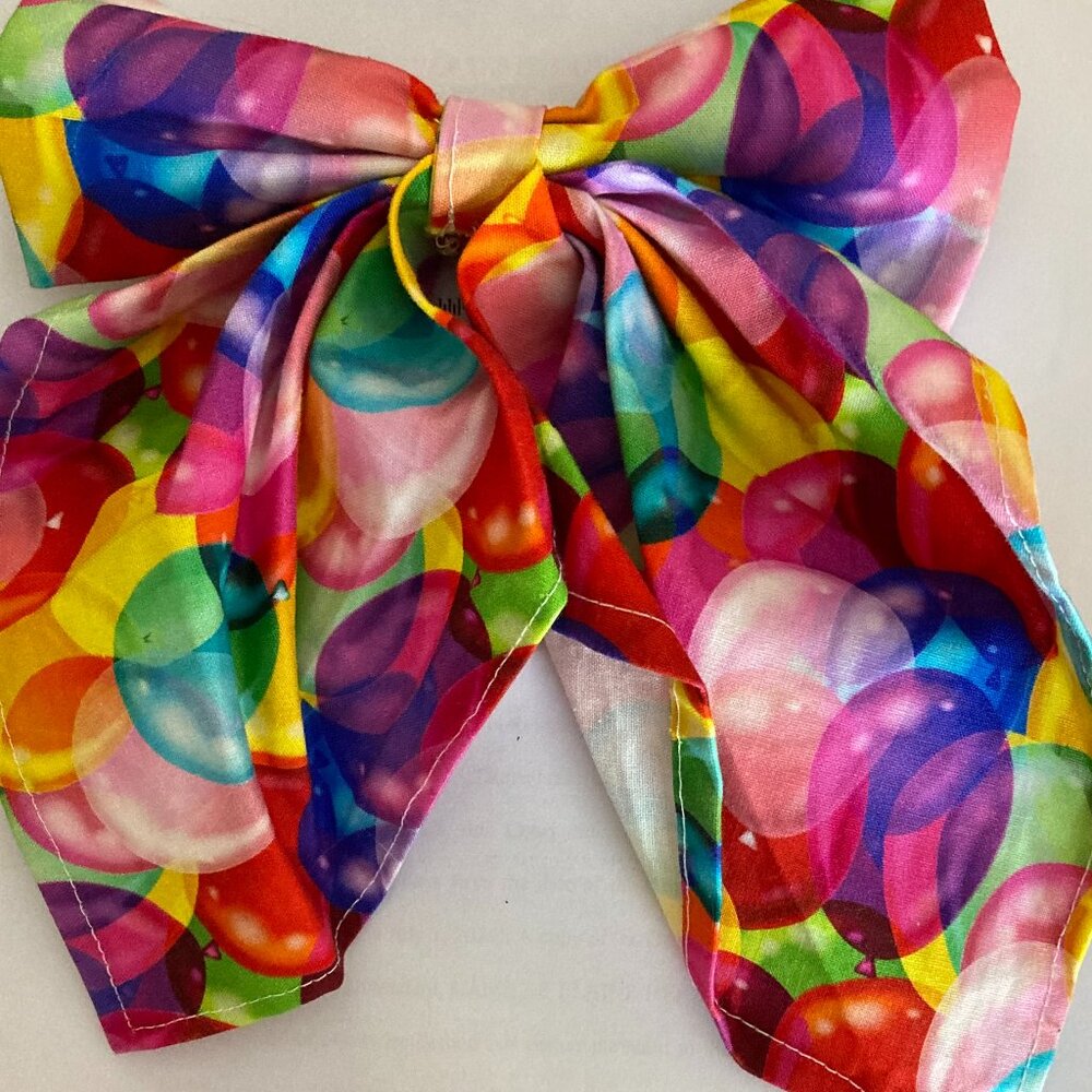 Handmade Balloon Hair Bow - One of a kind!